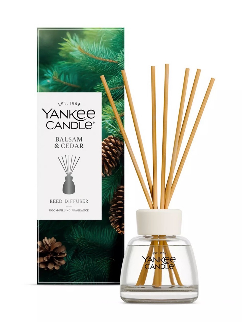 Yankee Candle NIB Balsam & Cedar Reed Diffuser Kit